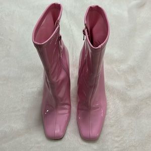 Steve Madden pink patent boots